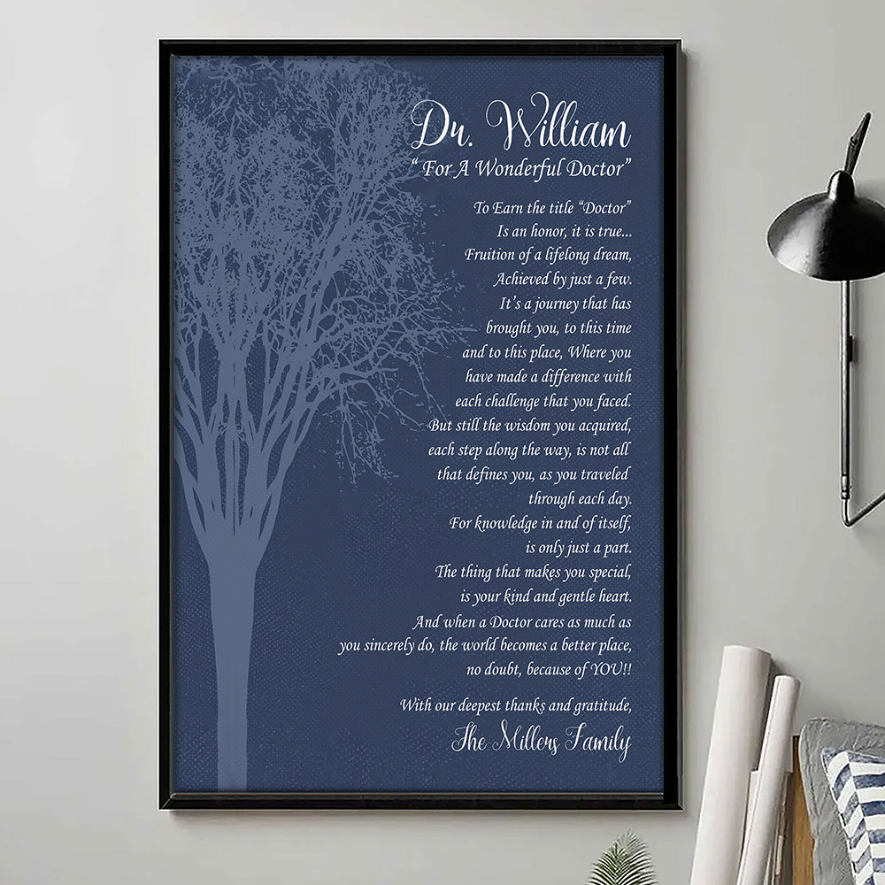 For A Wonderful Doctor Poster Personalized Gift For Doctor