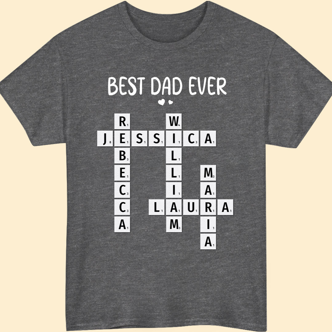 Best Dad Ever Crossword Shirt Personalized Gift For Dad