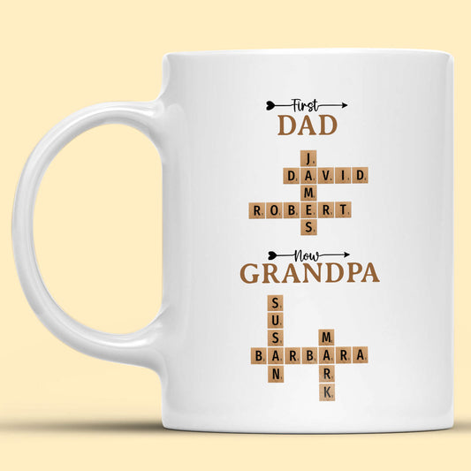 Now Grandpa Crossword Puzzle Mug Personalized Gift For Grandpa