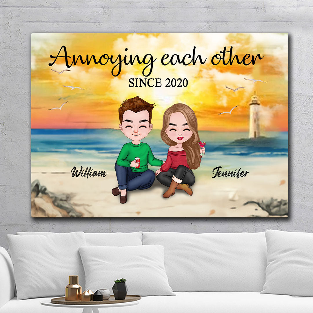 Annoying Each Other Canvas Personalized Gift For Couple
