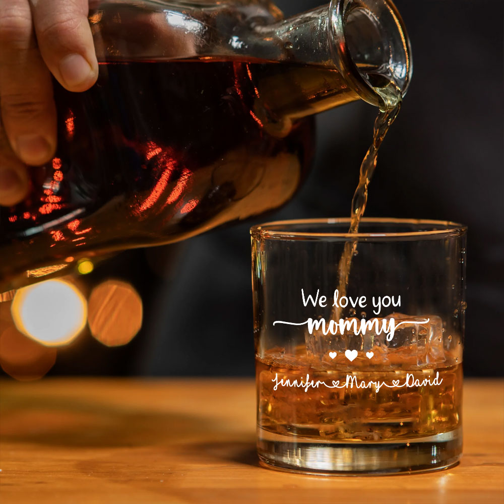 Words To Describe Mommy Crossword Whiskey Glass Personalized Gift For Mom