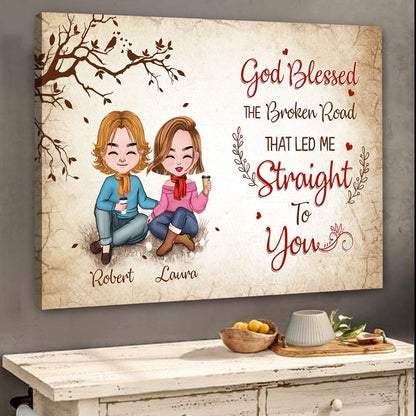 God Blessed Couple Canvas Personalized Gifts For Him For Her