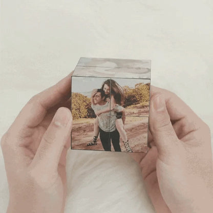Custom Photo Cube Infinity Folding Multiphoto Cube Gifts For Dad