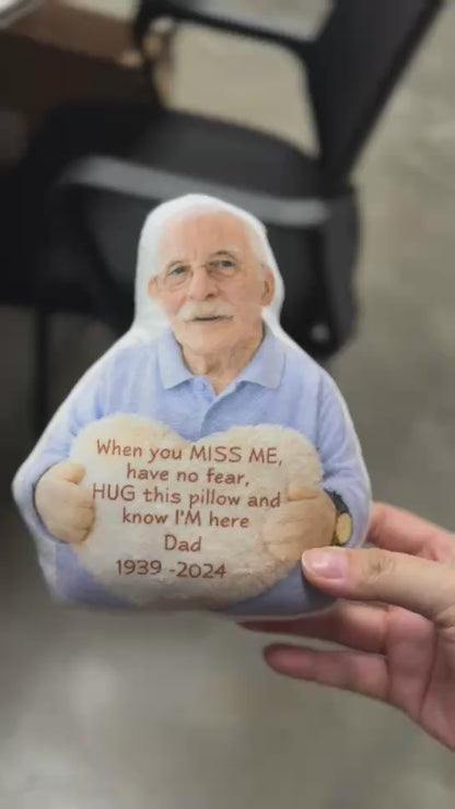 When You Miss Me Pillow - Personalized 3D Effect Memorial Gifts, Family Sympathy Gifts