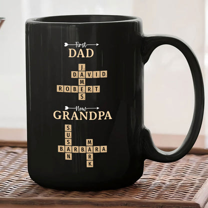 Now Grandpa Crossword Puzzle Mug Personalized Gift For Grandpa