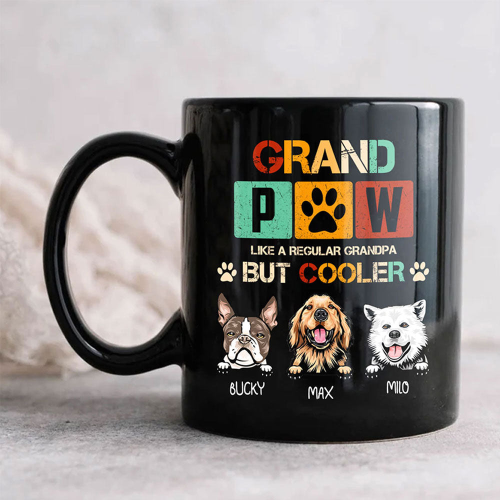 Dog Grandpa Grandfather Grand Paw Screw Funny Personalized Mug Gift