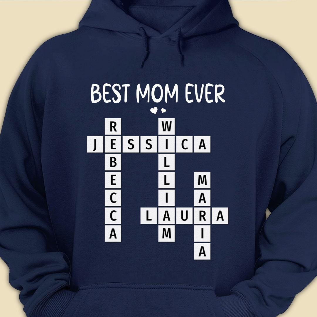 Best Mom Ever Crossword Puzzle Shirt Personalized Gift For Mother