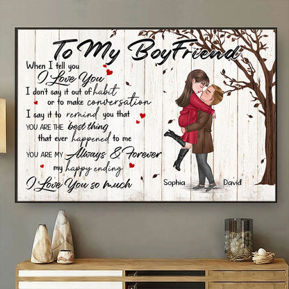 You're My Always And Forever Poster Personalized Gift For Boyfriend