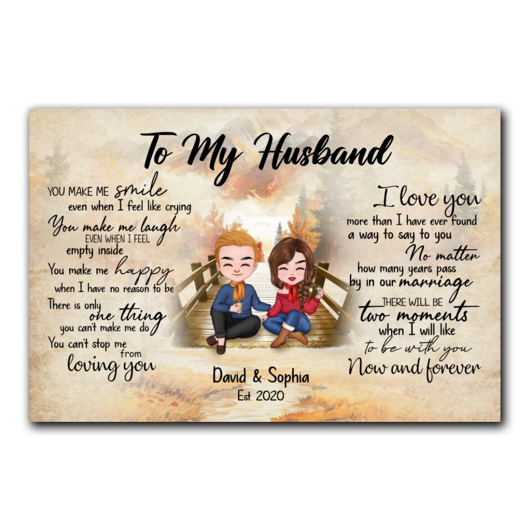 Can't Stop Loving You Canvas Personalized Gift For Husband