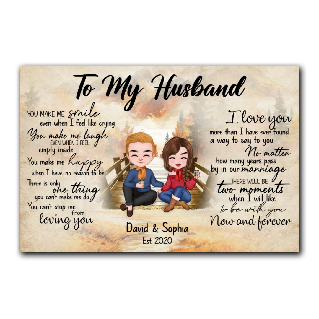 Can't Stop Loving You Canvas Personalized Gift For Husband