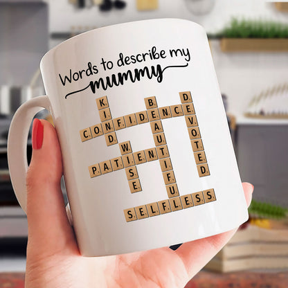 Words To Describe Mummy Crossword Mug Personalized Gift For Mum