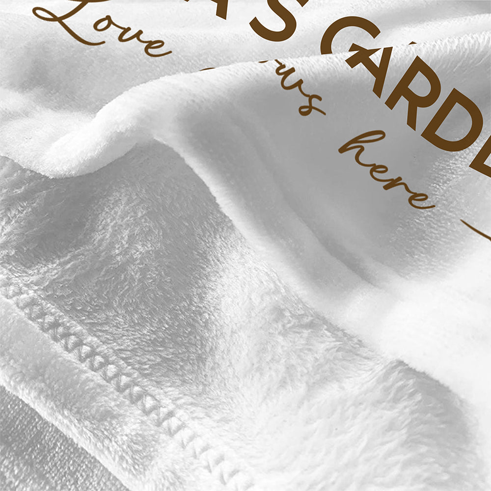 Grandma's Garden Birth Month Flower Personalized Blanket For Grandma
