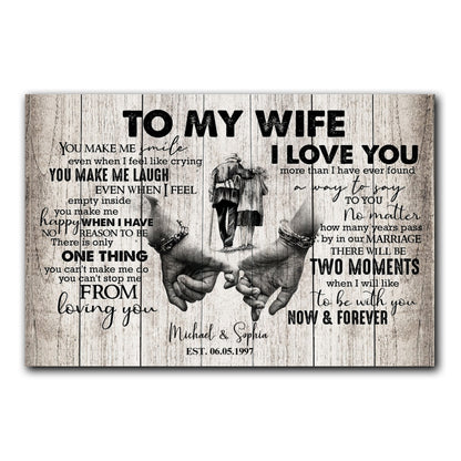 To My Wife I Love You Now And Forever Canvas Personalized Gift For Wife