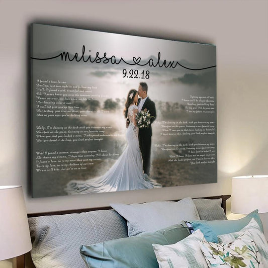 Wedding Anniversary Couple Lyrics Song Personalized Canvas
