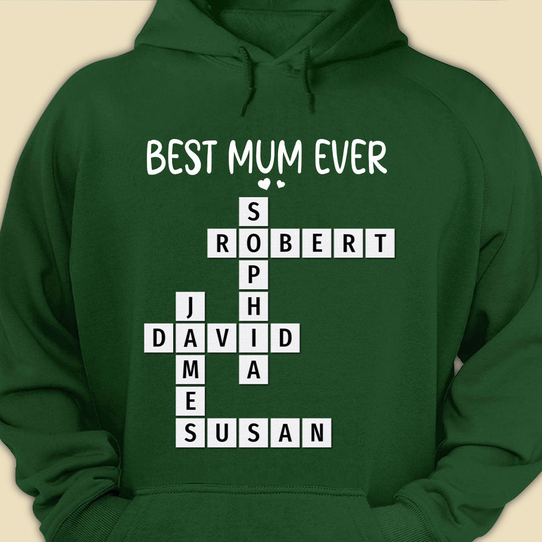 Best Mum Ever Crossword Shirt Personalized Gift For Mother