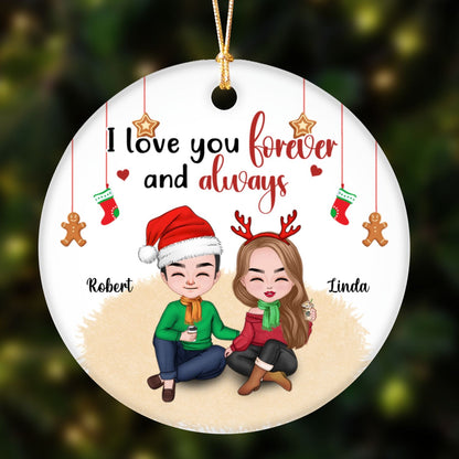 I Love You Forever And Always Ornament Personalized Gifts For Couple