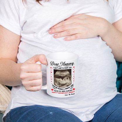Personalized Gift For Mom To Be Happy 1st Mothers Day From The Bump Mug