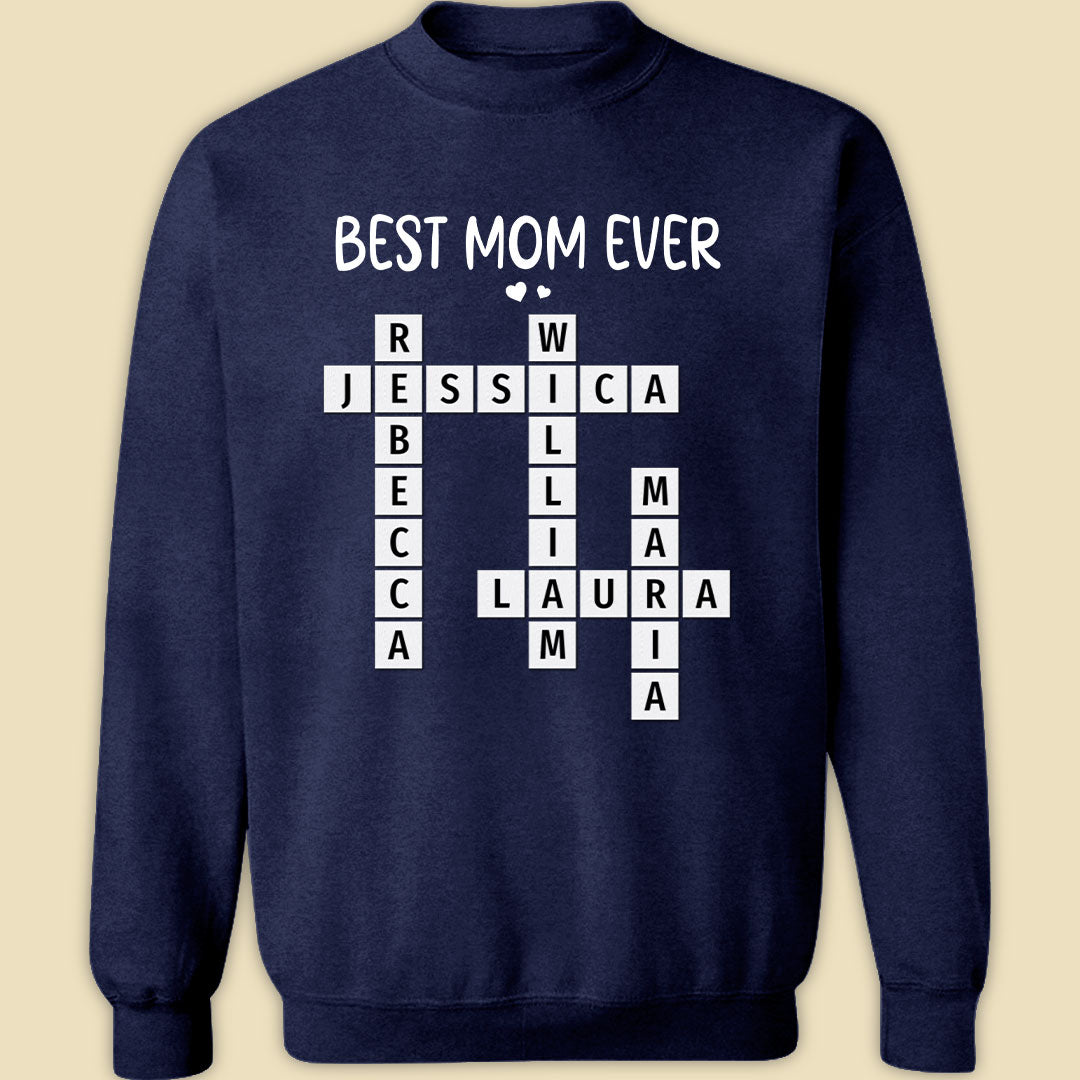 Best Mom Ever Crossword Puzzle Shirt Personalized Gift For Mother