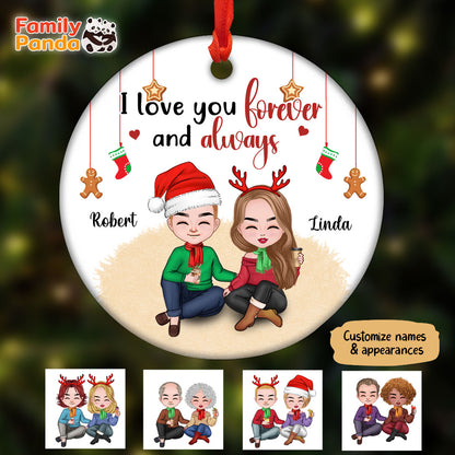 I Love You Forever And Always Ornament Personalized Gifts For Couple
