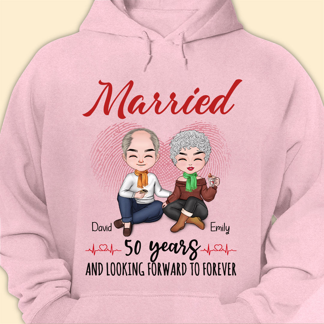 Married 50 Years Matching T-shirt Personalized Anniversary Gift For Couple