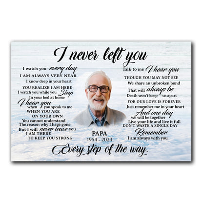 Personalized Image I Never Left You Memorial Christmas Gift Canvas