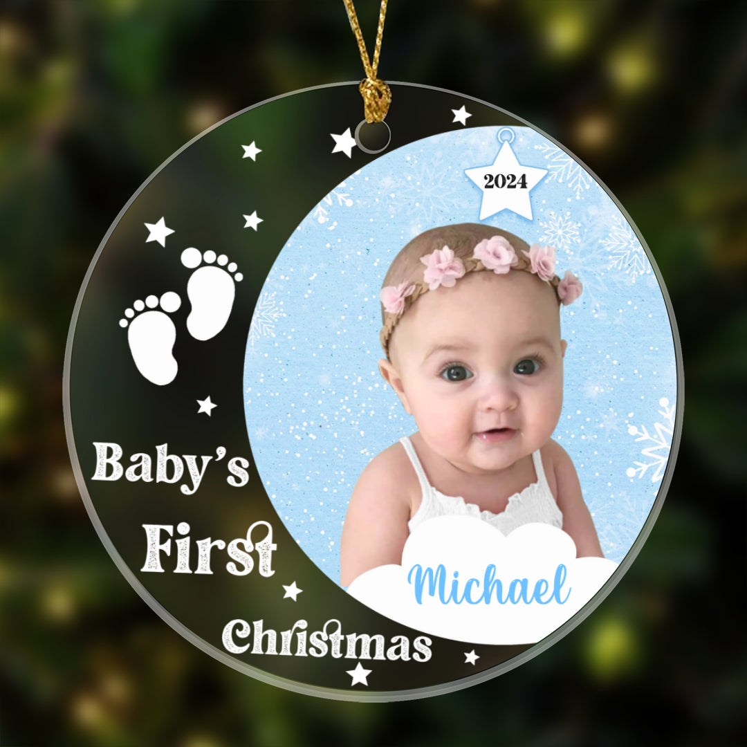 Baby First Christmas Ornament Personalized Gift For New Parents