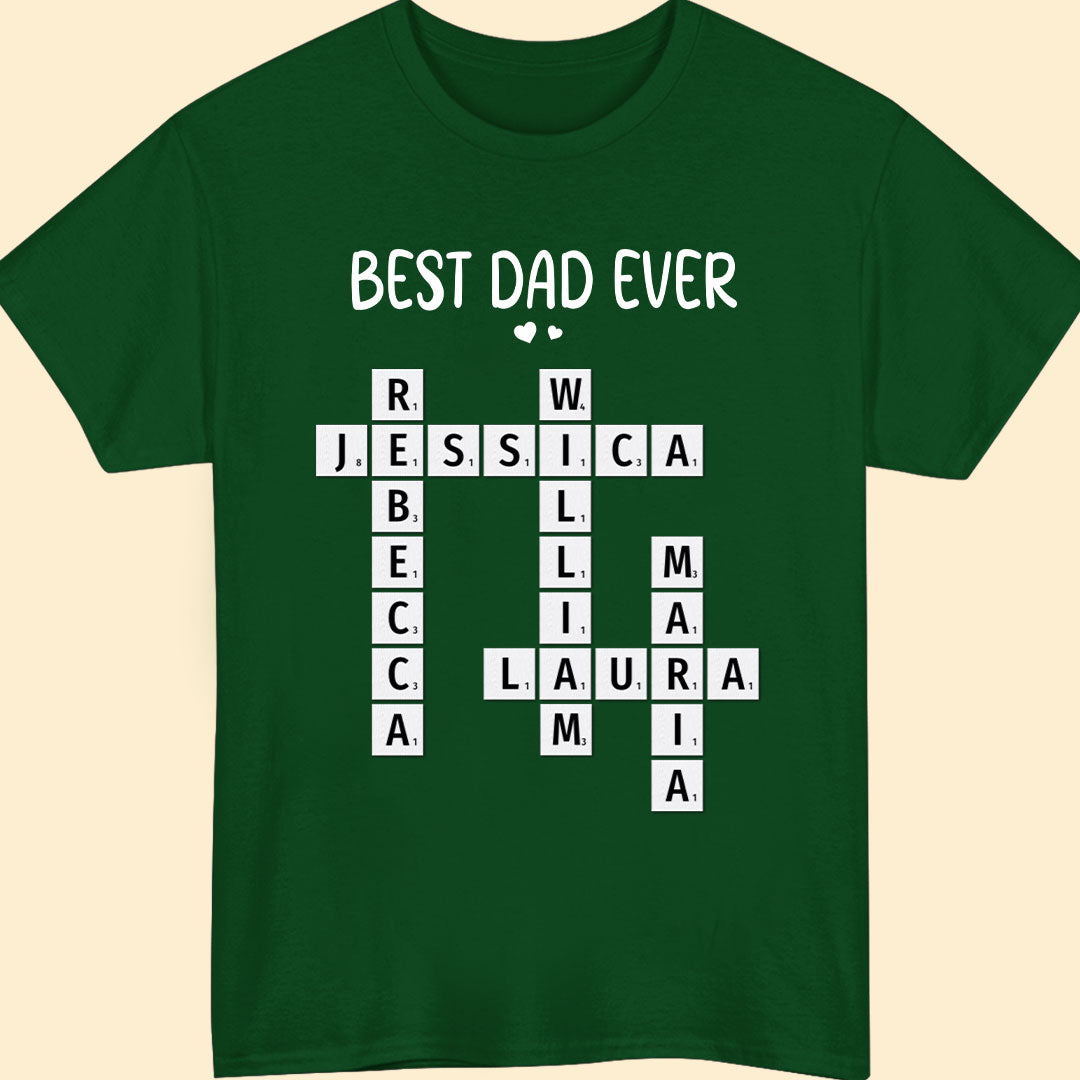 Best Dad Ever Crossword Shirt Personalized Gift For Dad