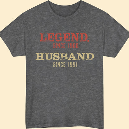 Legend Husband Dog Dad Daddy Papa Grandpa Personalized Cool Shirt