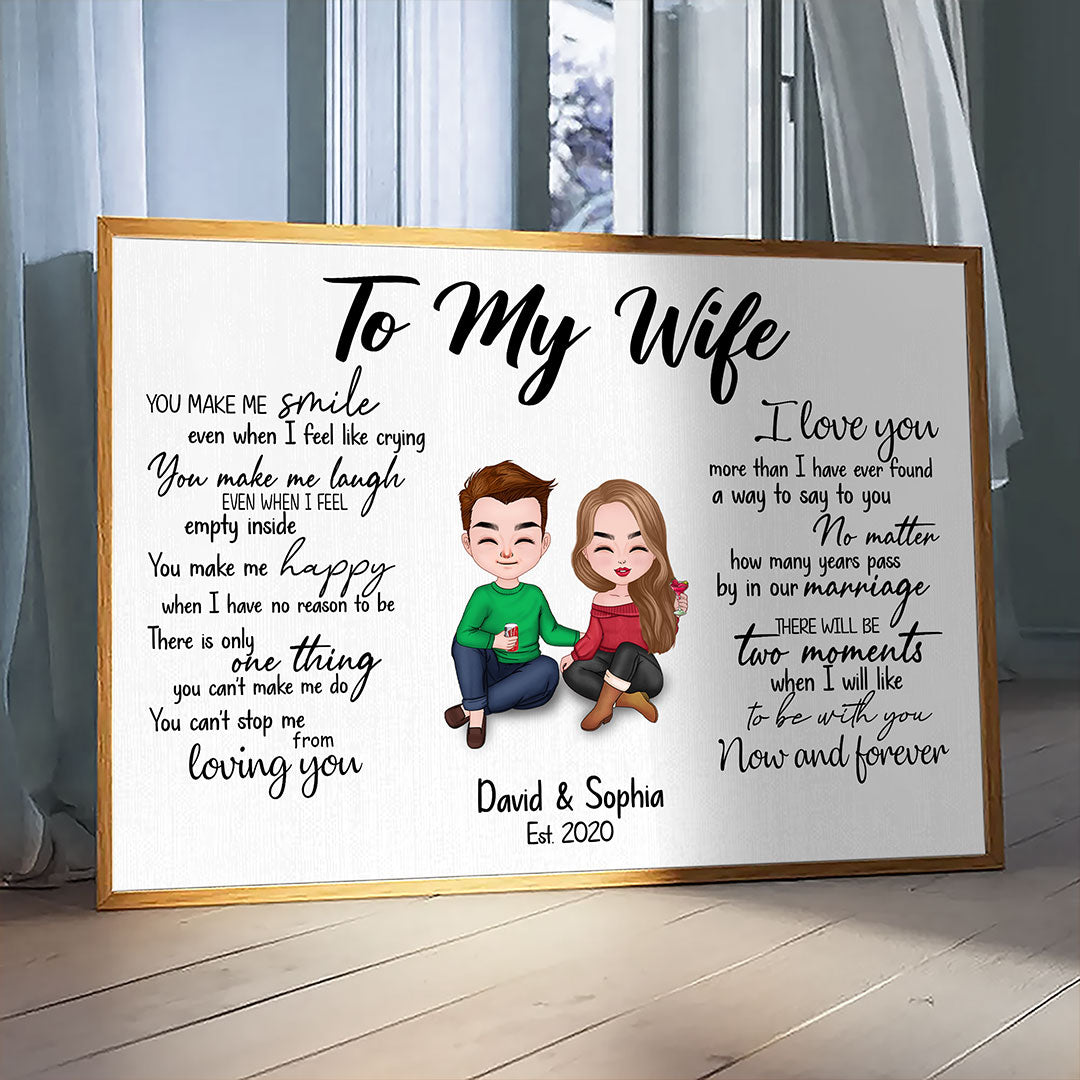 Can't Stop Loving You Poster Personalized Gift For Wife