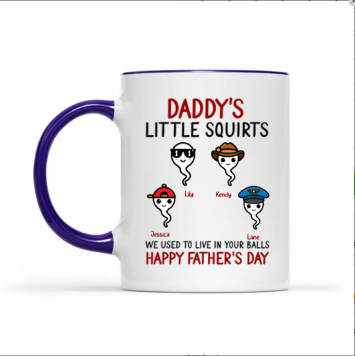 We Used To Live In Your Balls Personalized Father's Day Mug For Dad