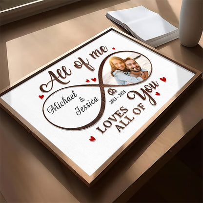Loves All Of You Poster Personalized Anniversary Gift For Couple