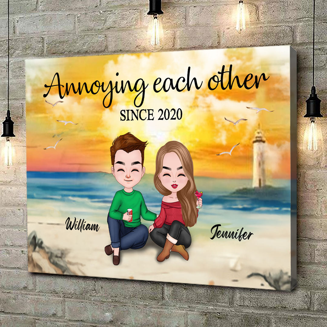 Annoying Each Other Canvas Personalized Gift For Couple