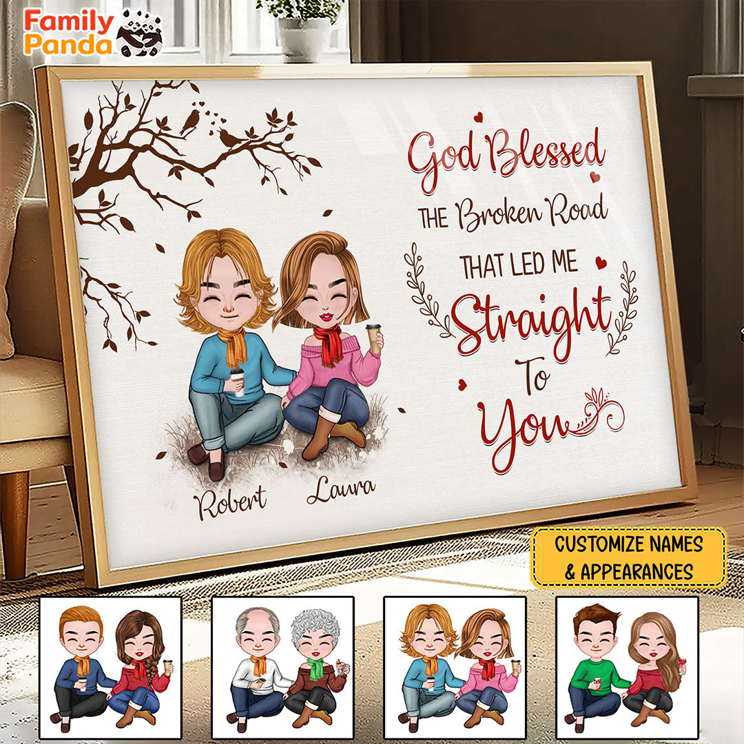 God Blessed Couple Poster Personalized Gift For Him For Her