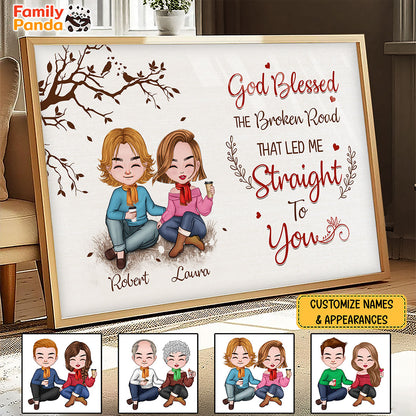 God Blessed Couple Poster Personalized Gift For Him For Her
