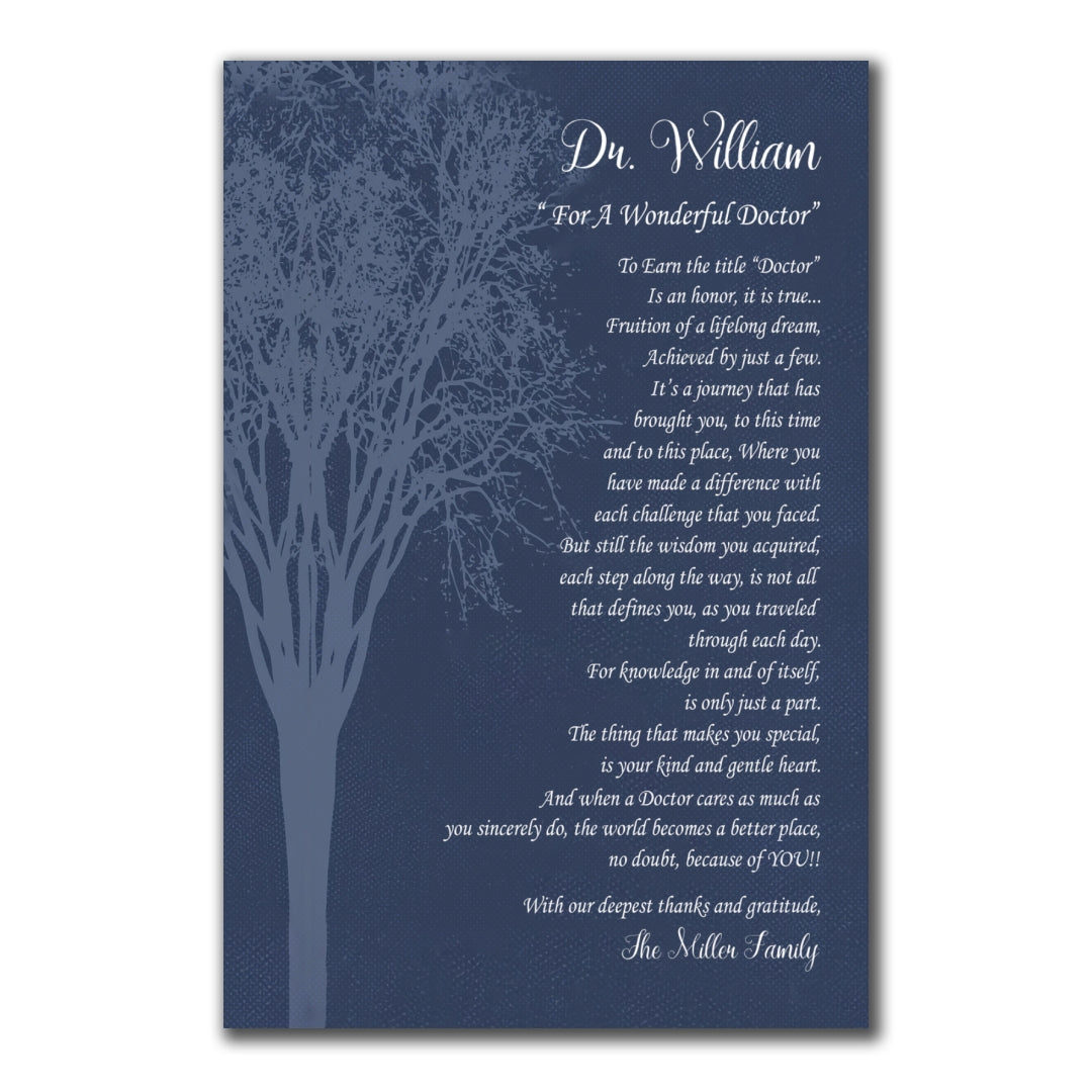 For A Wonderful Doctor Poster Personalized Gift For Doctor