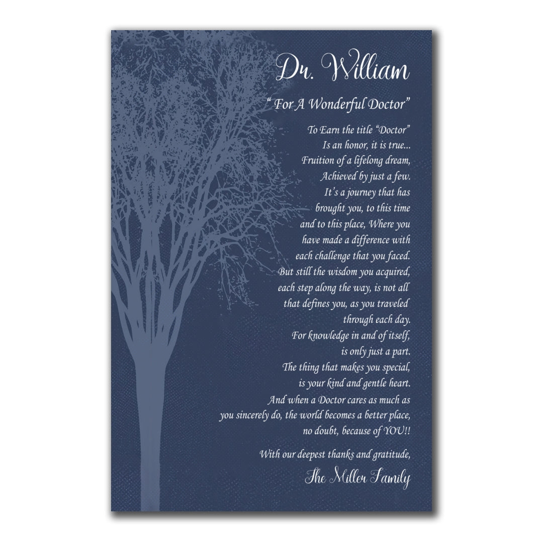 For A Wonderful Doctor Poster Personalized Gift For Doctor