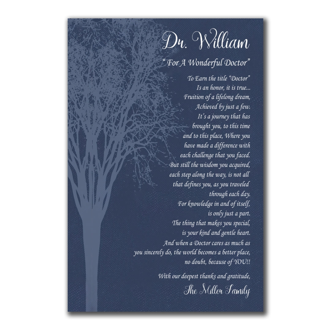 For A Wonderful Doctor Poster Personalized Gift For Doctor
