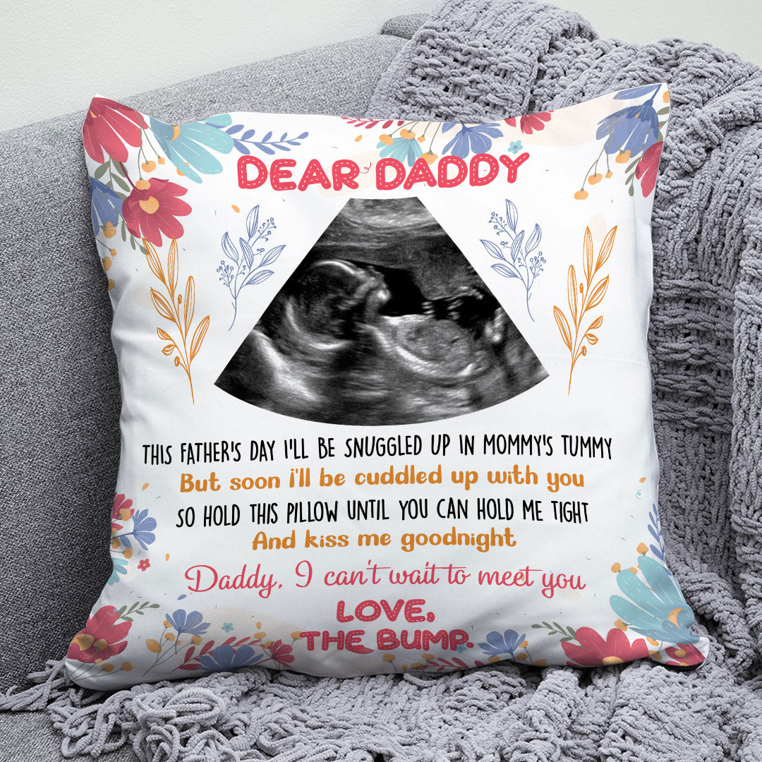 Daddy This Father's Day Be Snuggled Up Personalized Canvas Pillow