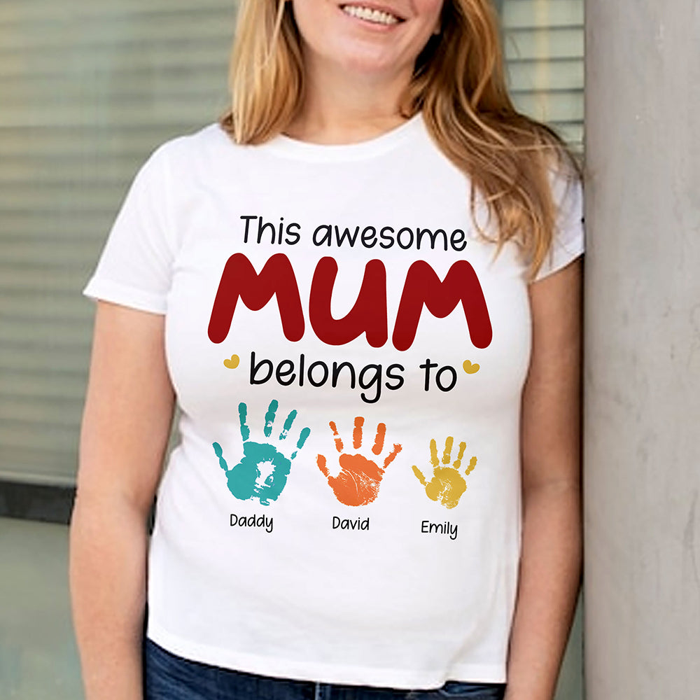 This Awesome Mom Belongs To T-shirt Personalized Gift For Mom