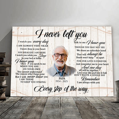 Personalized Image I Never Left You Memorial Christmas Gift Canvas
