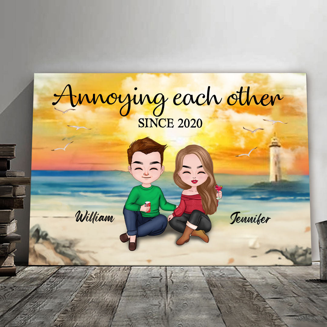 Annoying Each Other Canvas Personalized Gift For Couple