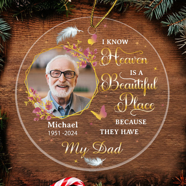 Heaven Is Beautiful Ornament Personalized Memorial Gift For Family