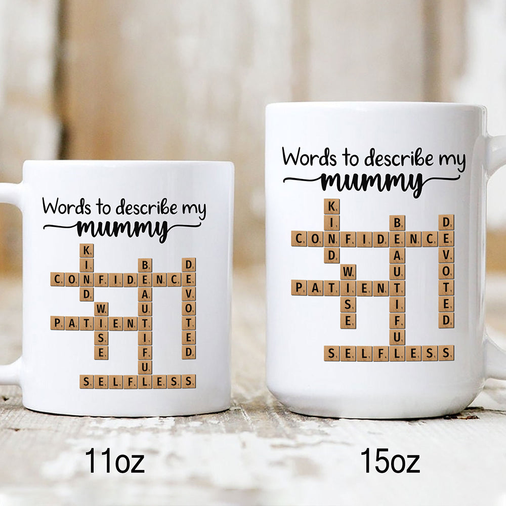 Words To Describe Mummy Crossword Mug Personalized Gift For Mum