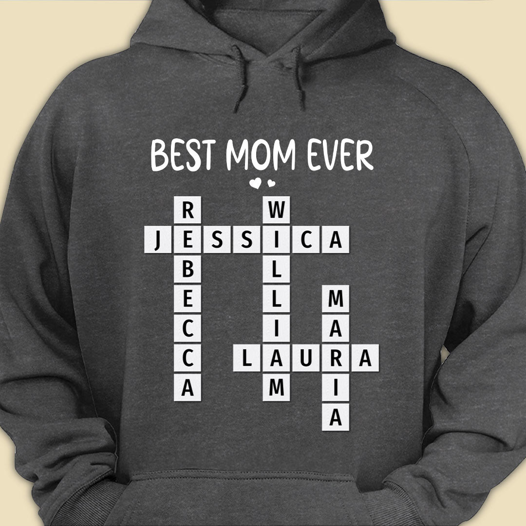 Best Mom Ever Crossword Puzzle Shirt Personalized Gift For Mother