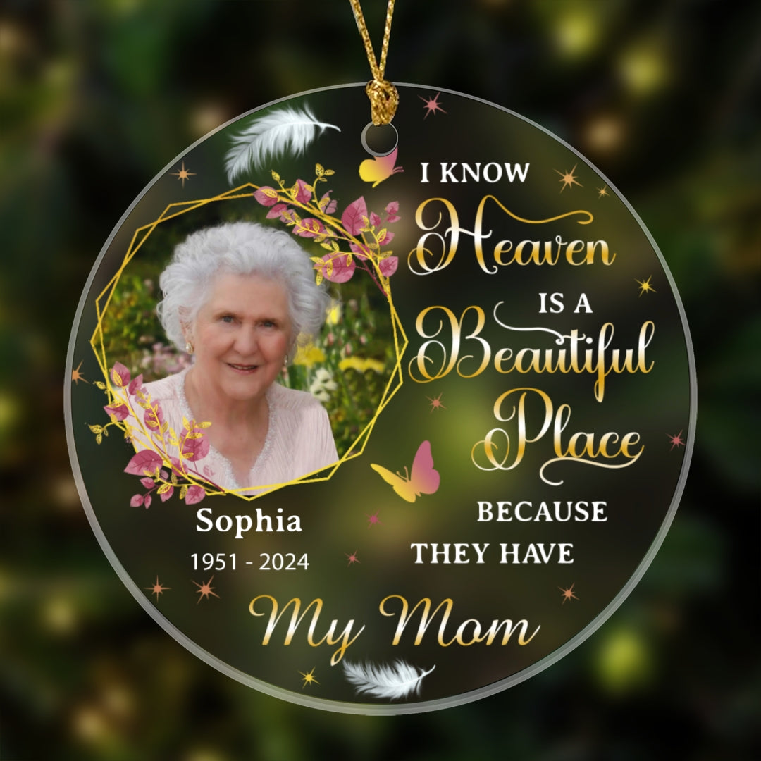 Heaven Is Beautiful Ornament Personalized Memorial Gift For Family