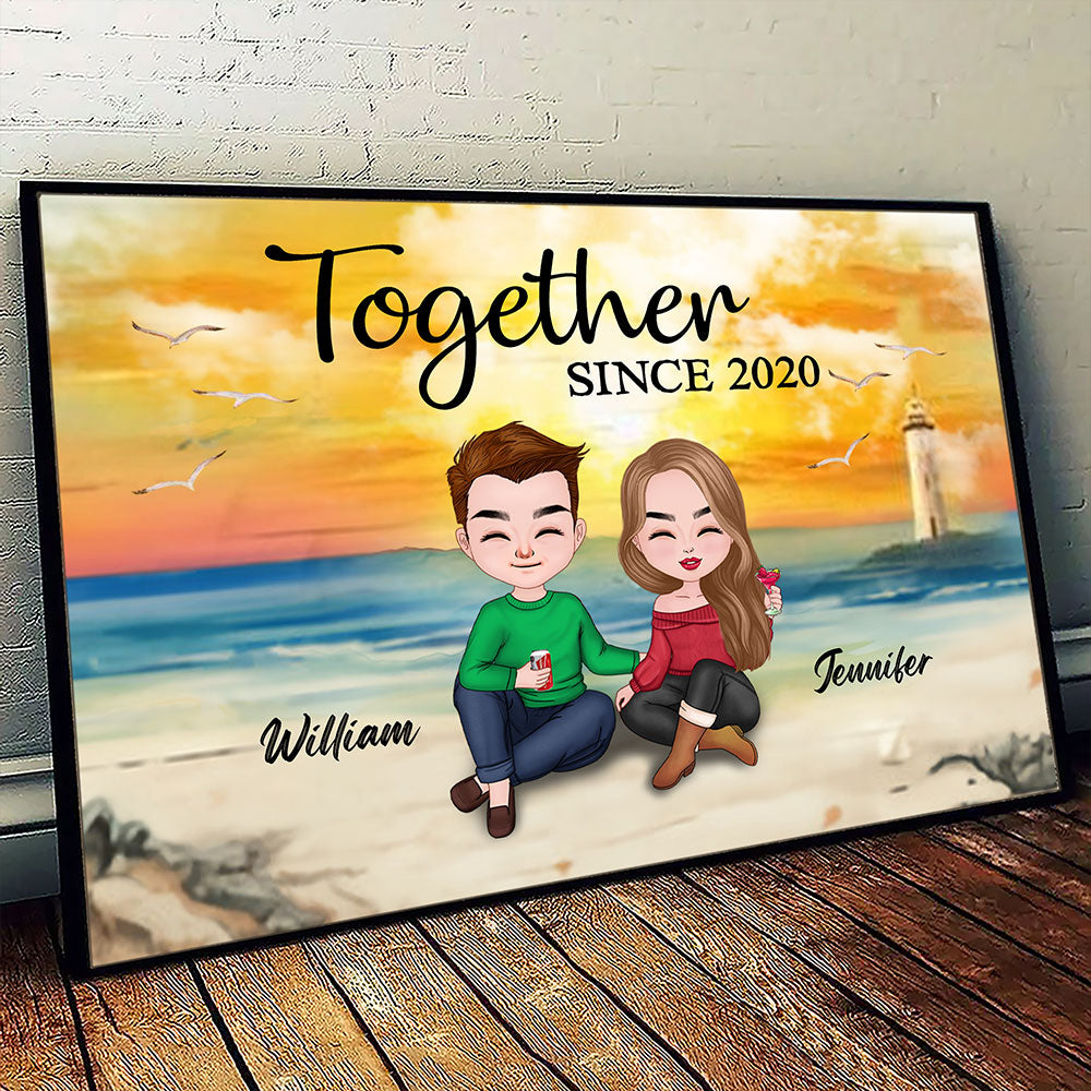 Together Poster For Couple Personalized Gift For Him For Her
