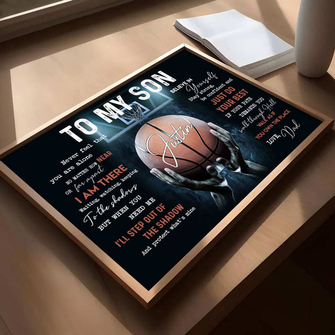 Personalized Basketball Gift To My Son From Dad Poster Gift For Son