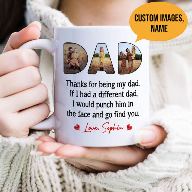 Thanks For Being My Dad Gift From Children Personalized Mug