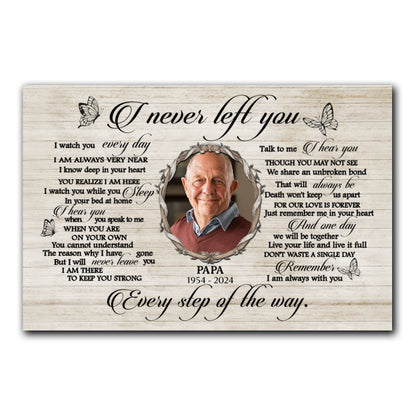 I Never Left You Personalized  Sympathy Canvas Family Memorial Gifts