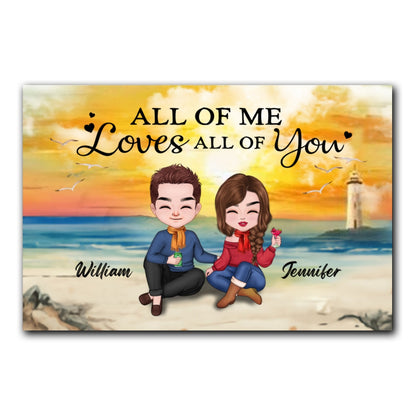 All Of Me Loves All Of You Canvas Personalized Gift For Couple